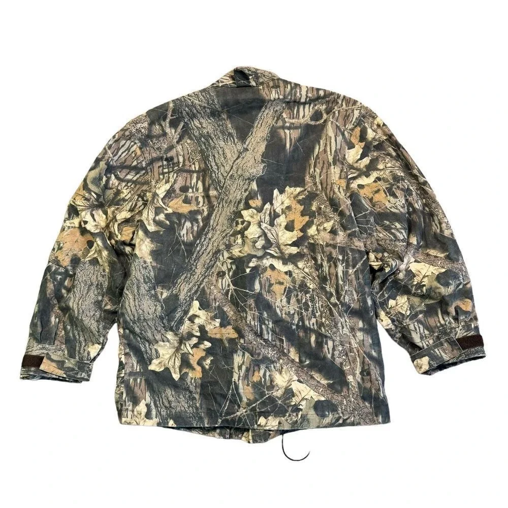 Mossy‎ Oak Jacket Mens M Ozark Trail Break Up Canvas Camo Hunting Cargo Workwear